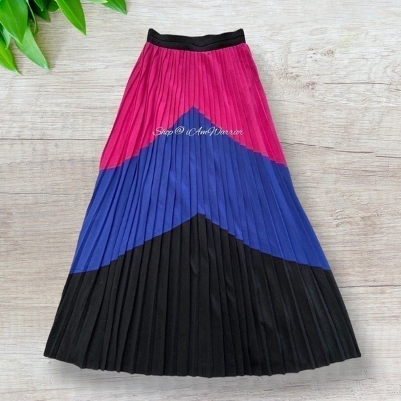 Anthropologie Tracy Reese pleated color block maxi skirt *shop@iamwarrior - Picture 6 of 10